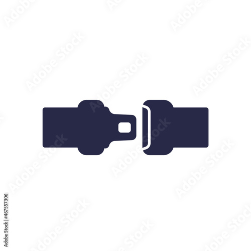 seat belt icon on white