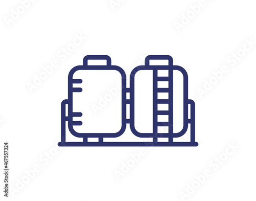 tanks, industrial storage line icon