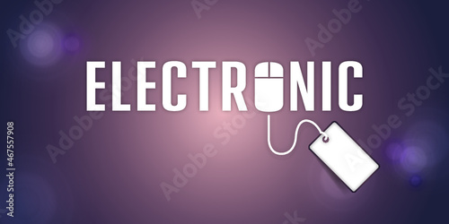 electronic sale with price tag symbol illustration