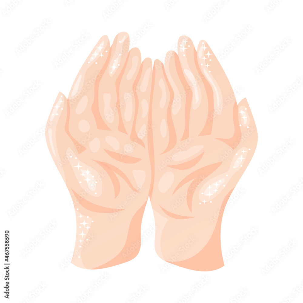 Fototapeta premium human body anatomy, two open hand