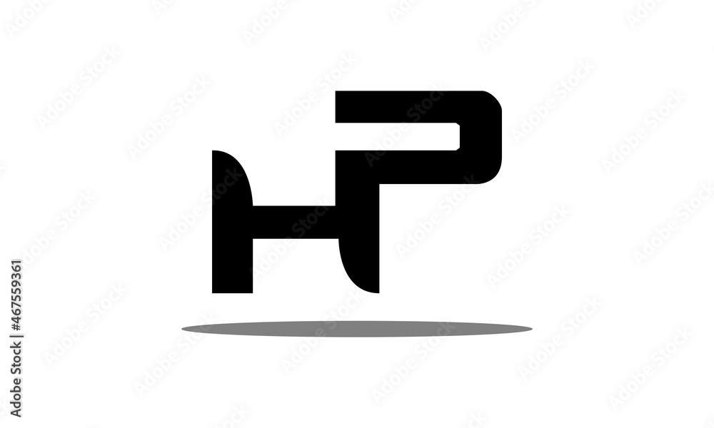 alphabet letter HP logo