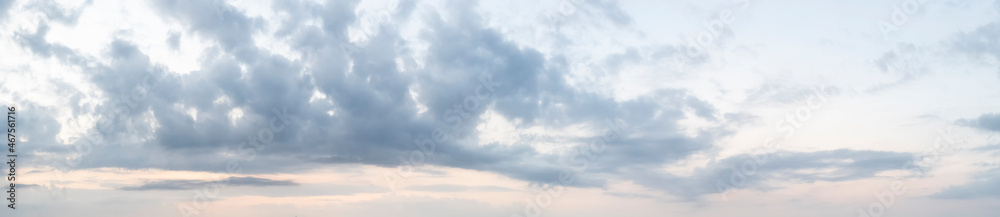 A clear sky and clouds background, panorama