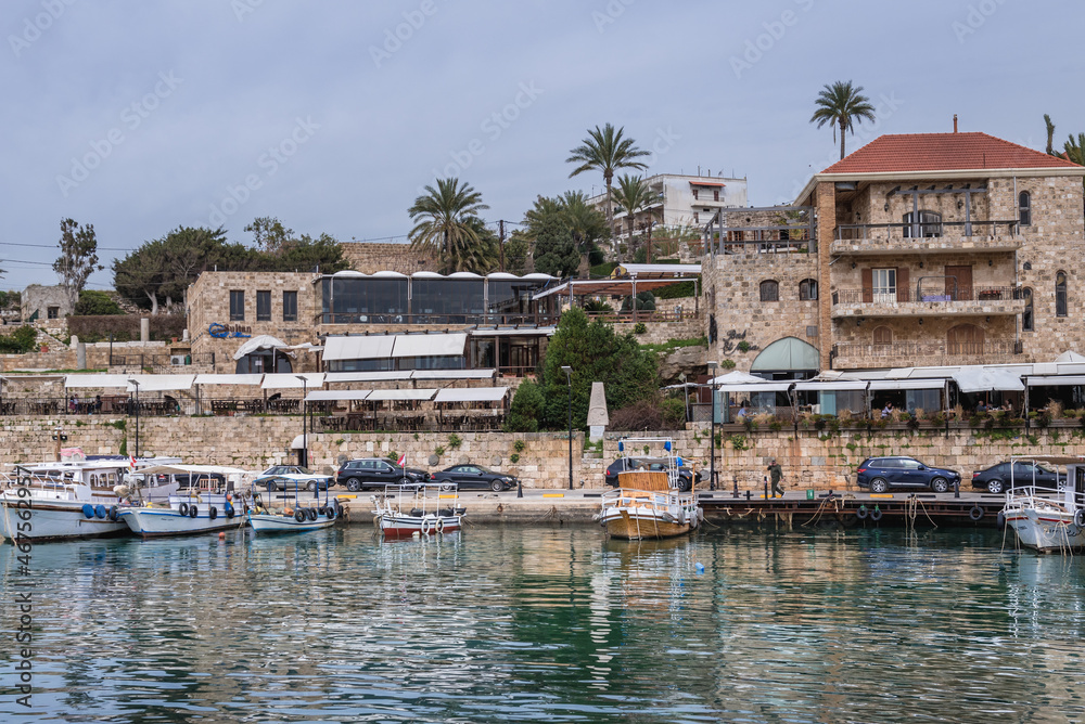 Port in Byblos historic city in Keserwan-Jbeil Governorate, Lebanon