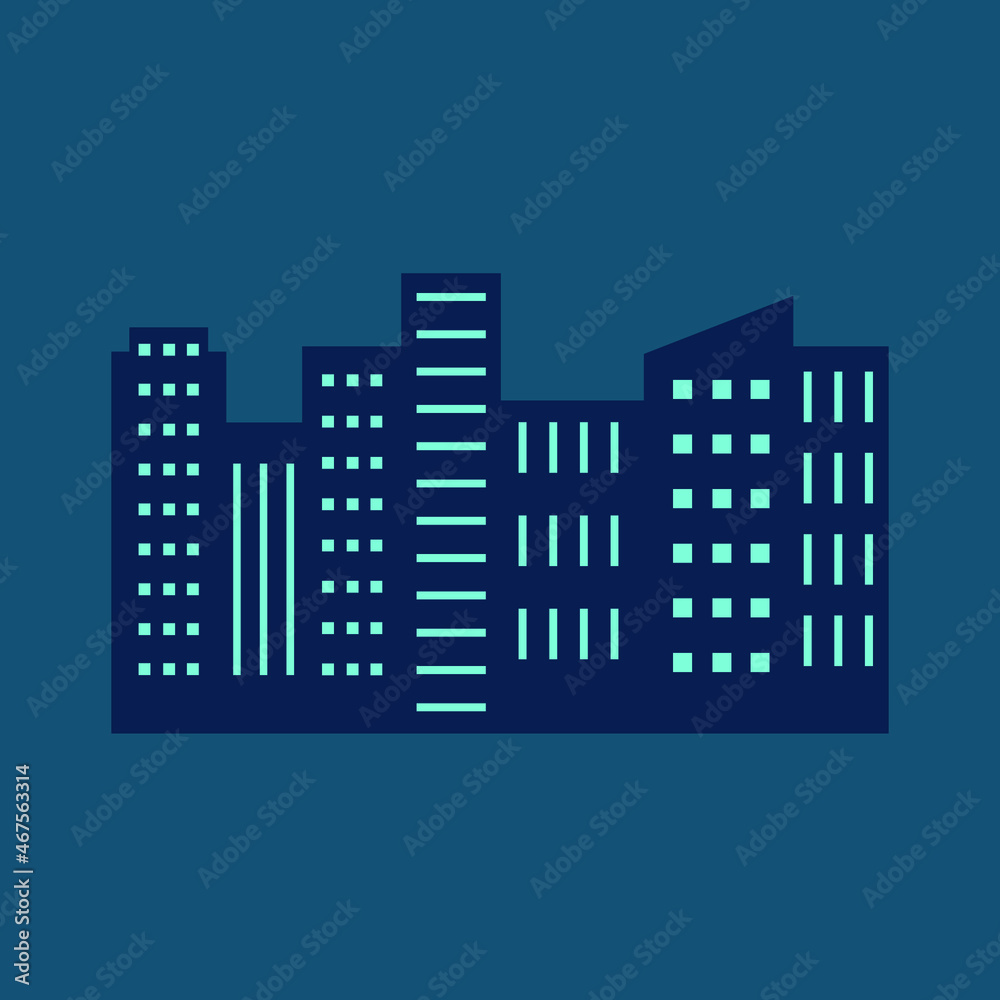 night city silhouette. Urban Stock vector illustration. night city silhouette. Urban Stock vector illustration.