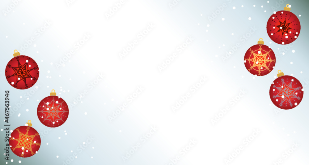 Fondo o banner con bolas de navidad con espacio de texto. Temática navideña