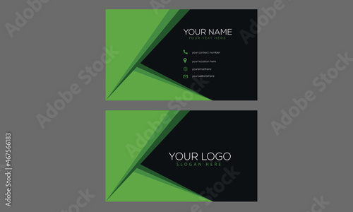 modern and creative green business card design template
