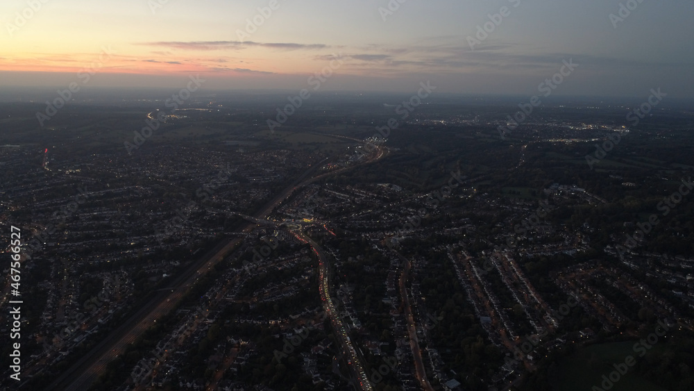 Aerials North London Near Wembley Stadium, London, England, Suburban