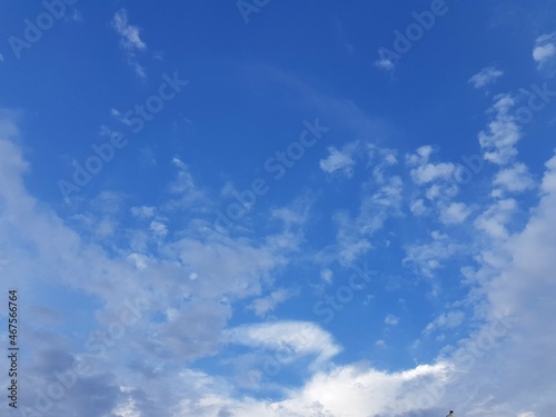 Beautiful view of the blue sky and the clouds
