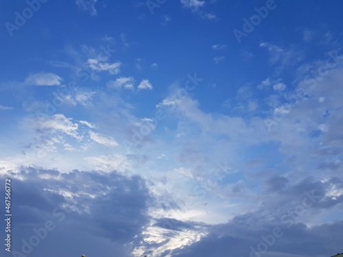 Beautiful view of the blue sky and the clouds