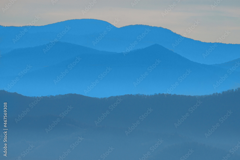 Blue Ridge Mountains in Silhouette
