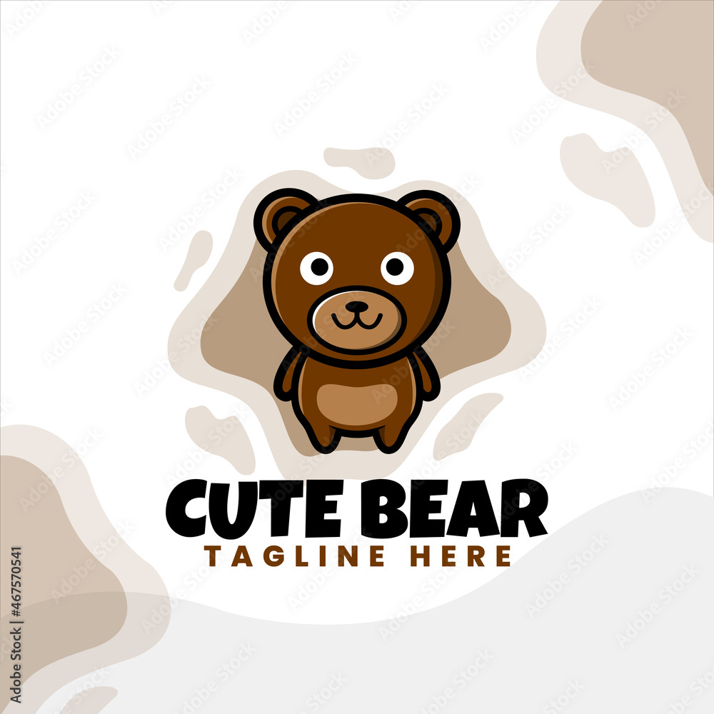 cute and unique bear logo design