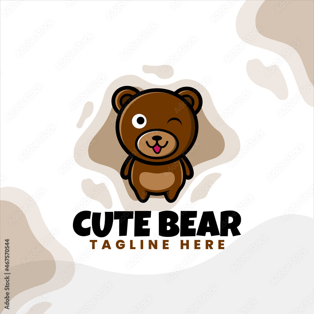 cute and unique bear logo design cute and unique bear logo design
