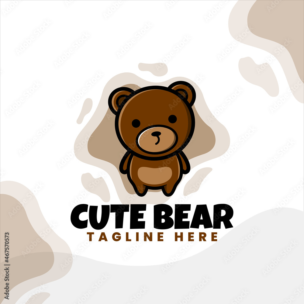 cute and unique bear logo design