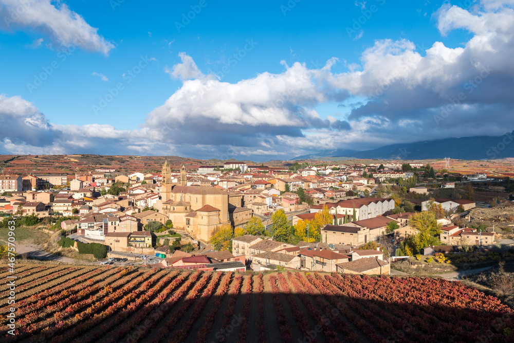 views of elciego countryside town, Spain