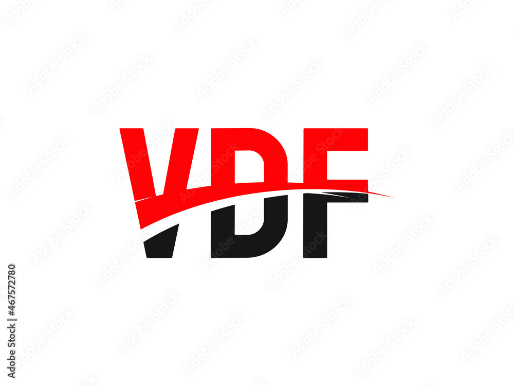 VDF Letter Initial Logo Design Vector Illustration VDF Letter Initial Logo Design Vector Illustration