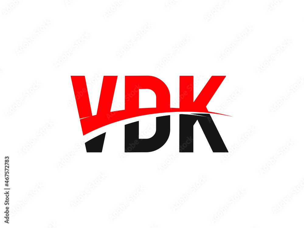 VDK Letter Initial Logo Design Vector Illustration