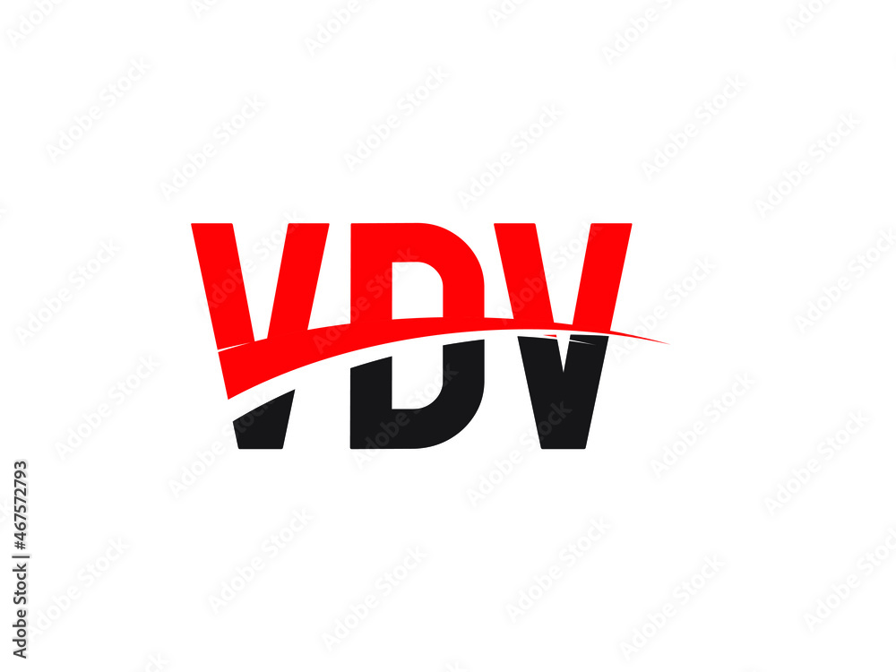 VDV Letter Initial Logo Design Vector Illustration