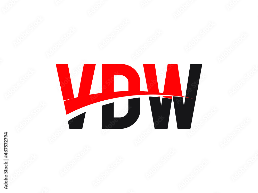 VDW Letter Initial Logo Design Vector Illustration