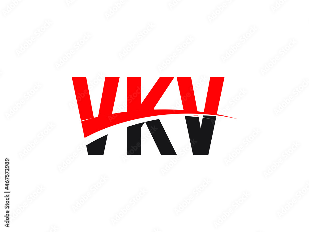 VKV Letter Initial Logo Design Vector Illustration