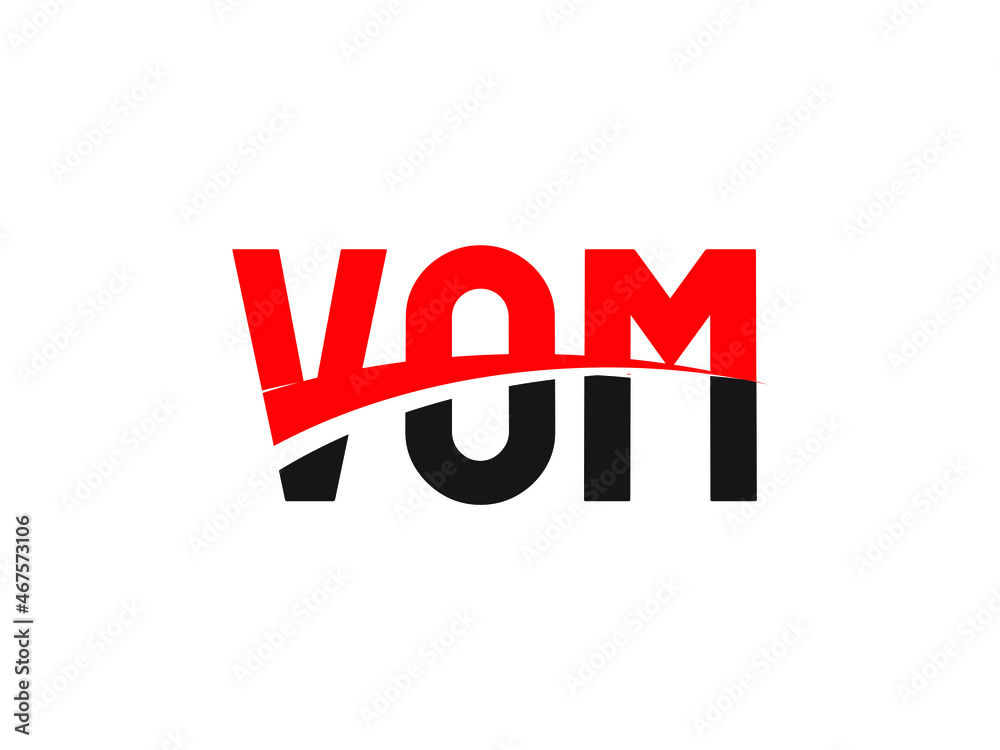 VOM Letter Initial Logo Design Vector Illustration