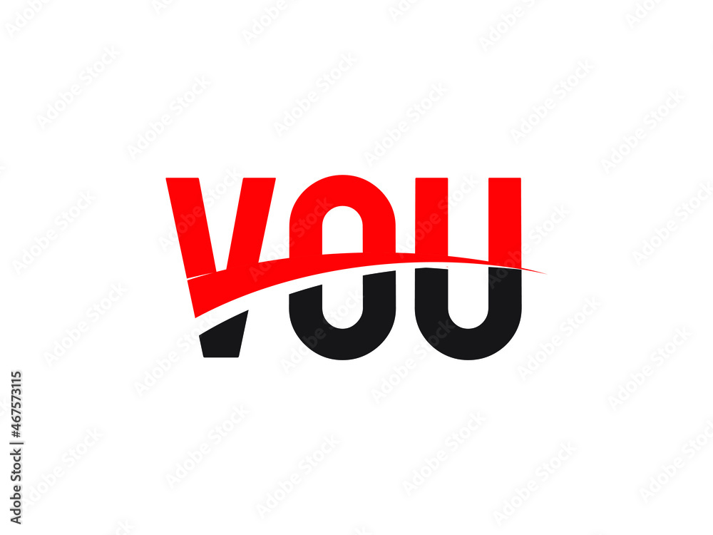 VOU Letter Initial Logo Design Vector Illustration