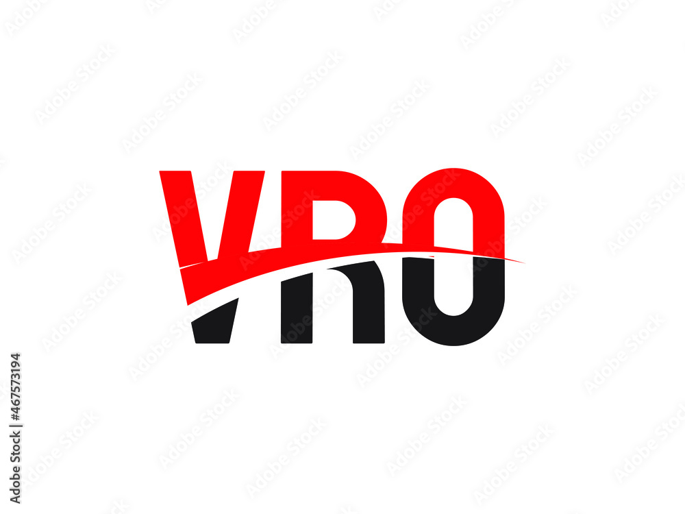Fototapeta premium VRO Letter Initial Logo Design Vector Illustration