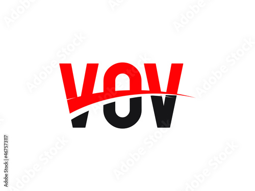 VOV Letter Initial Logo Design Vector Illustration