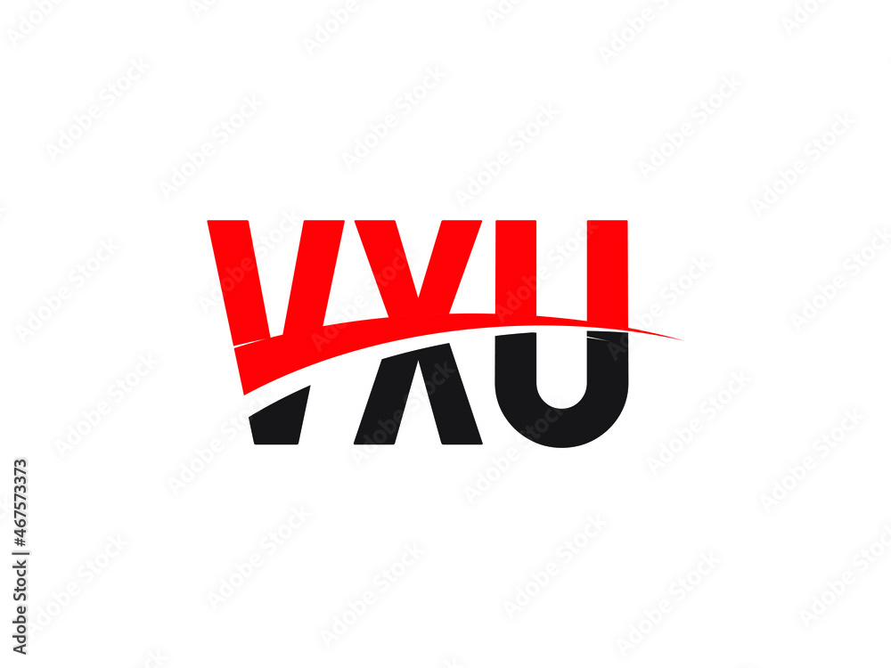 VXU Letter Initial Logo Design Vector Illustration