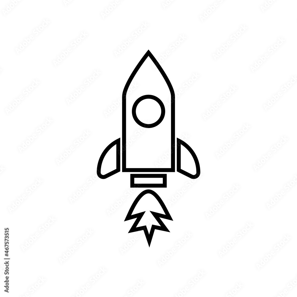 rocket icon, universe vector, science illustration rocket icon, universe vector, science illustration