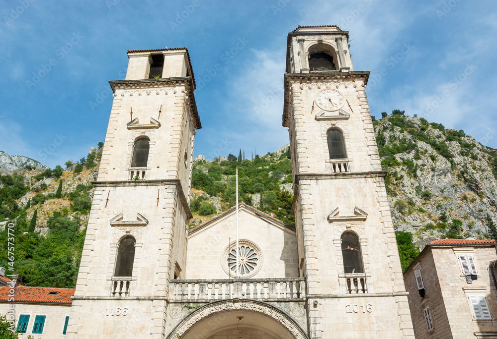 The Clock Tower at the Armory Square in the old quarter of Kotor i