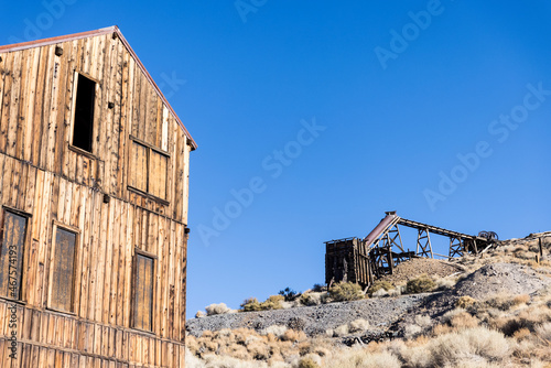 Mining head frame and large wood building