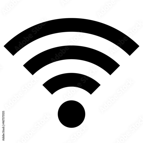 Wifi wireless internet signal flat icon. Representation of an Internet connection