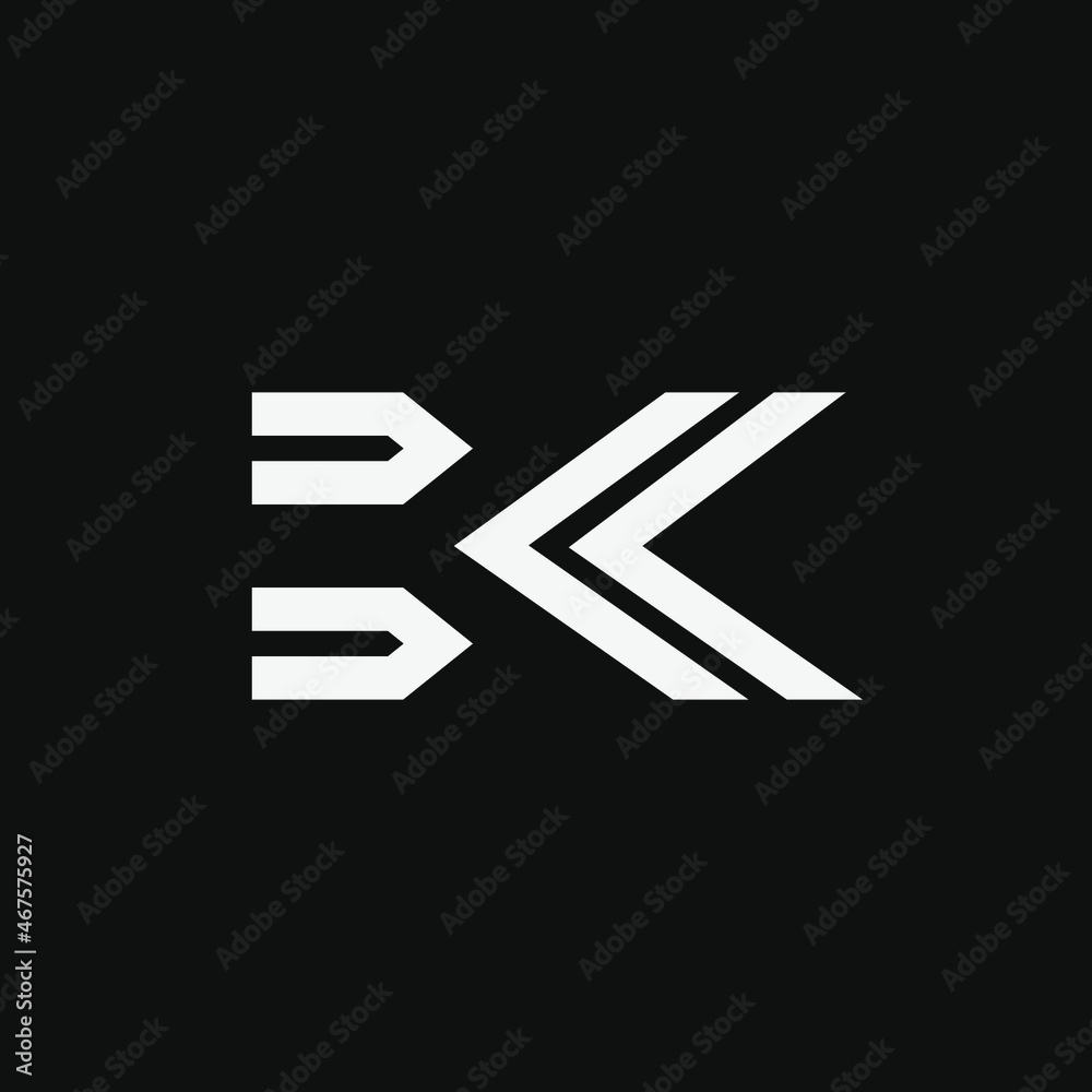 abstract letter B and K logo vector design concept abstract letter B and K logo vector design concept