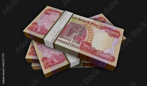 Iraq Dinar money banknotes pack illustration