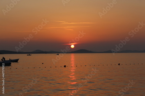 sunset on the sea