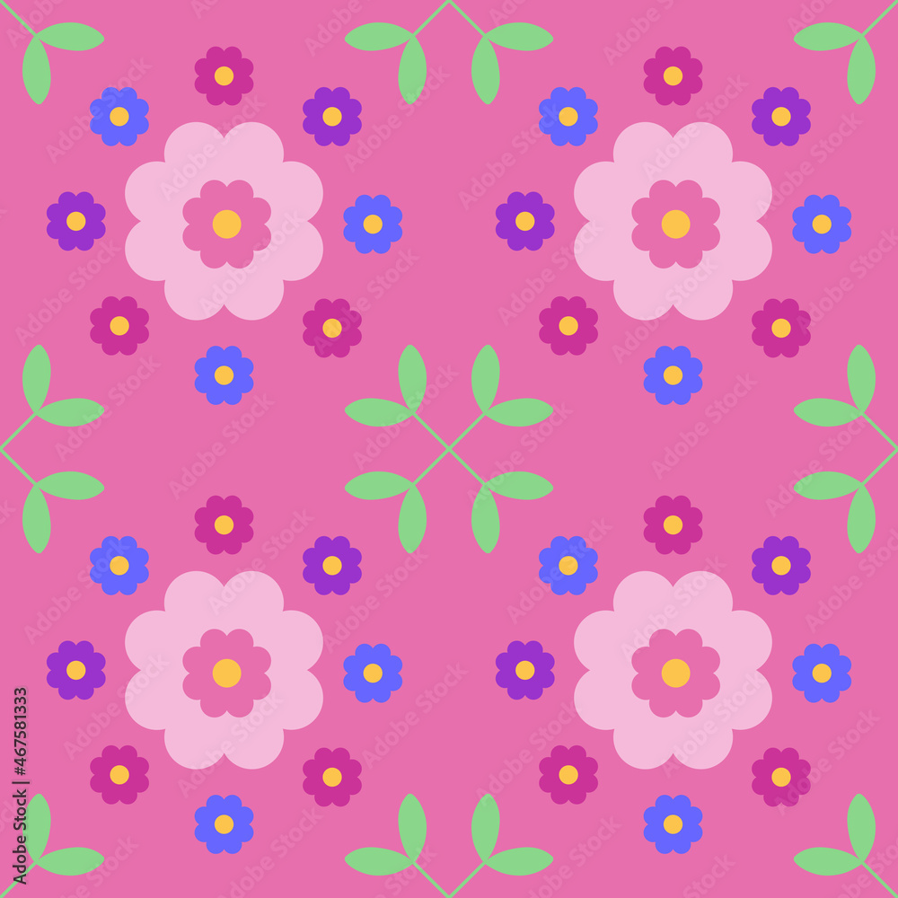 Children's pattern with flowers