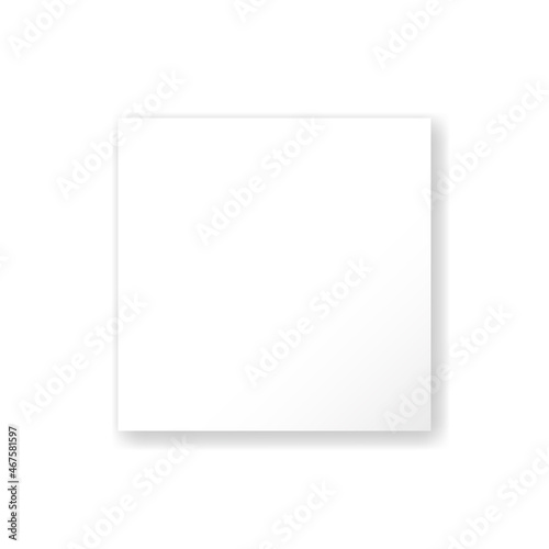Vector blank paper mockup. White paper isolated on white background. Vector illustration.