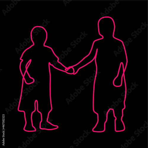 two people shaking hands