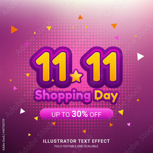 11.11 Shopping day sale banner background