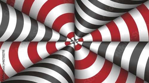 Background with cones in cool threedimensional style. Dimension 16:9. Vector illustration.