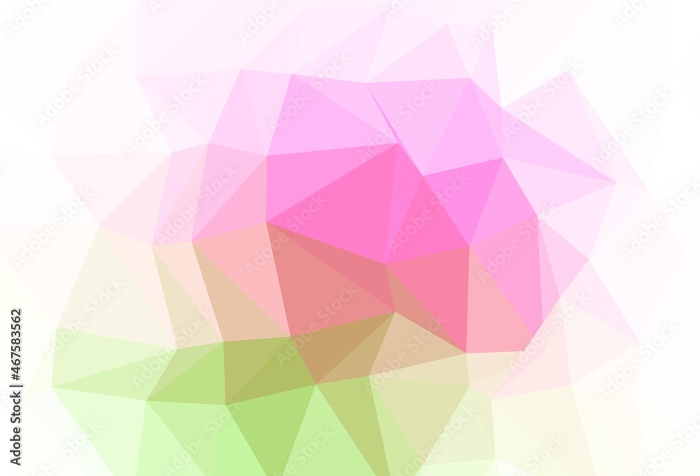 Obraz premium Light Pink, Green vector abstract mosaic pattern.