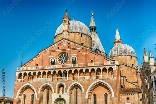 Facade of the Basilica of Saint Anthony in Padua, Italy photo