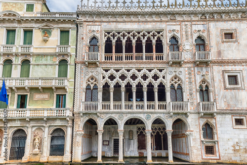 Facade of Palazzo Santa Sofia aka Ca D'Oro, Venice, Italy