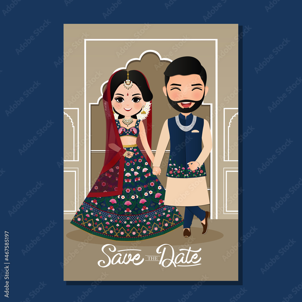 Muslim Wedding Cartoon Illustration 67824322 - Megapixl