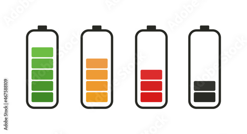 Battery being discharged icon.