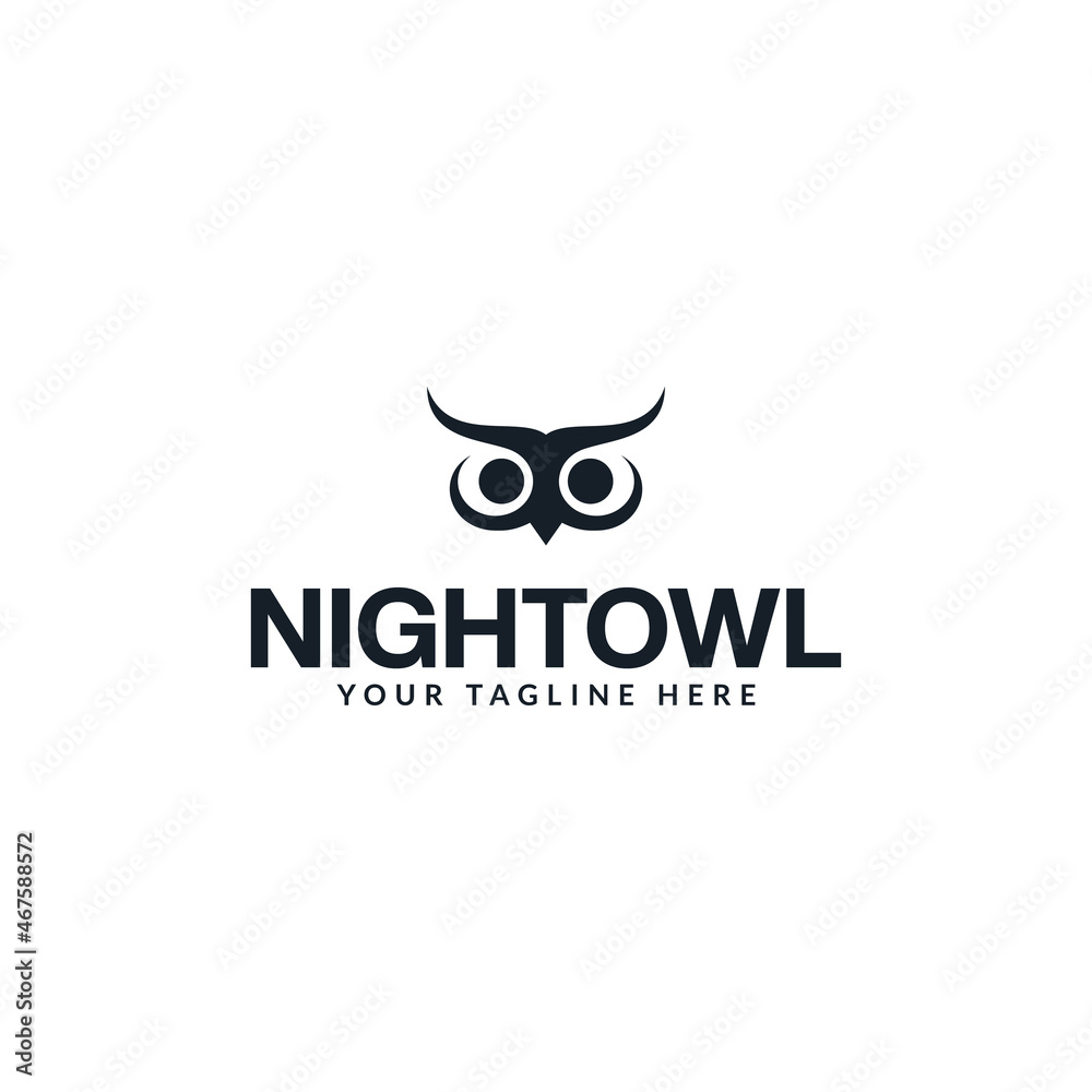 owl vector logo design. logo template