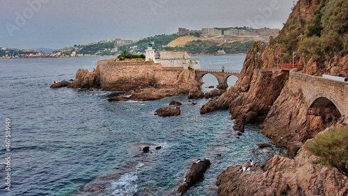 Lighthouse and bridge from Stora Skikda Algeria