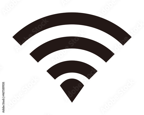 A simple wifi icon. Slightly sharp style.