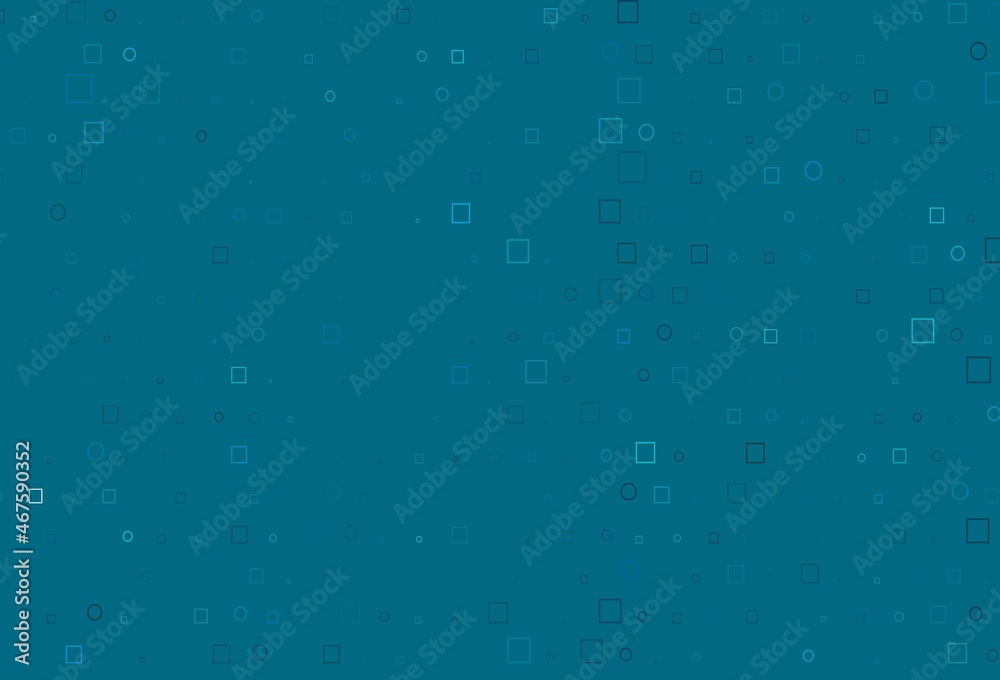 Light BLUE vector cover with circles, cubes. Light BLUE vector cover with circles, cubes.