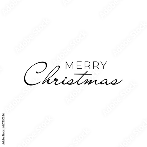 Merry Christmas vector text Calligraphic Lettering design card template. 